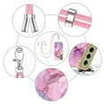 thumbnail image 3 of Case for Samsung Galaxy S21, Adjustable Detachable Crossbody Strap Neck Strap Silicone Bumper Marble Painted TPU Ultra Thin Shockproof Protective Phone Case Cover for Galaxy S21, Pink, 3 of 7