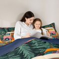 thumbnail image 5 of meiyoeat Retro Pink Camper Rv 7 Pieces Full Size Bedding Sets For Girls,Happy Camping Print Full Size Bed in a Bag,Multicolor,Navy Blue Reversible, 5 of 7