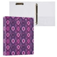 thumbnail image 6 of Three Ring Binder Purple Geometry 1.5 Inch Round Binder D-Rings for Office Supplies and More, 6 of 10