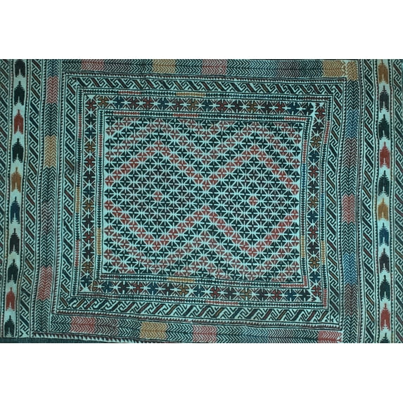 Ahgly Company Indoor Rectangle Persian Light Blue Traditional Area Rugs, 7' x 9'