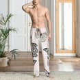 thumbnail image 6 of Lsque Beautiful Butterfly Print Men's Pajama Pants, Lounge Pant - Comfortable Home Wear,Elastic Waistband, Stylish Design-Medium, 6 of 9