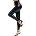 thumbnail image 4 of UHYARE Womens Sexy Pants Girls Faux Leather High Waisted Leggings(Black,3XL), 4 of 8