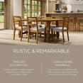 thumbnail image 6 of Maven Lane Yves Rectangular Wooden Dining Table in Weathered Natural Finish, 6 of 7