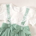 thumbnail image 5 of Gubotare Infant Dress Toddler Baby Girl Sleeveless Romper Casual Summer Jumpsuit Clothes 0 3 6 9 12 18 24 Months (Green,0-3 Months), 5 of 6