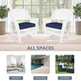 thumbnail image 3 of Jeco Rocker Wicker Chair in White with Blue Cushion (Set of 2), 3 of 9