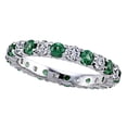 thumbnail image 2 of Karina B� Round Diamond and Tsavorite Eternity Band, 2 of 9
