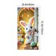 thumbnail image 3 of Decoraciones de Pascua, adornos de Pascua, regalos de Pascua, cortina de puerta de Pascua de 35 x 72 pulgadas, decoración de puerta y pared de Pascua, decoración para festivales y fiestas, cubierta de, 3 of 6