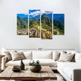 thumbnail image 3 of Elephant Stock Remains Of Machu Picchu Wall Art - Horizontal Multi Panel Canvas - Living Room Wall Decor - Architecture Multi Panel - Green And Blue Decor - 75" x 48", 3 of 8