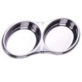 thumbnail image 4 of GUOOL Metal Seasoning Plate Condiment Tasting Tapas Dish Appetizer Plate 2-Oval Double Oval, 4 of 7