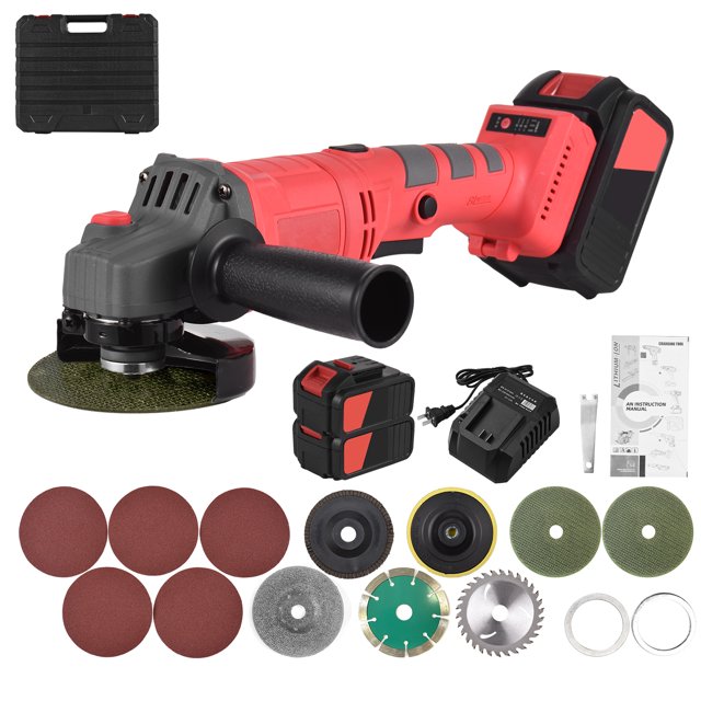 Kit de herramientas de amoladora angular eléctrica a batería Batería de litio portátil Máquina amola CACAGOO Amoladora angular