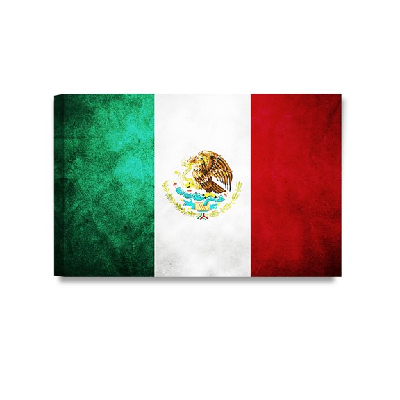 DECORARTS - Mexico Flag Wall Art. Giclee Canvas Prints for Home Wall Decor 30x20"