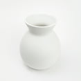 thumbnail image 3 of (2 pack) Mainstays Solid White Finish Ceramic Vase, 8", 3 of 6