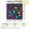 thumbnail image 2 of Neon Halloween Pattern Square Fitted Tablecloth with Elastic Edge,Square Table Cover,Washable Elastic Table Cover for Home Kitchen Party Decor 34"x34", 2 of 6