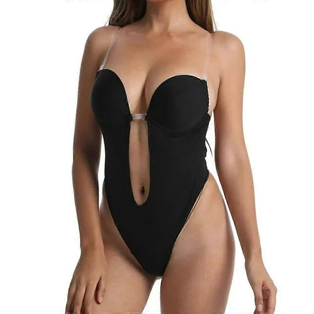 body shaper for women Party Dress Bodysuit Underwear Women Body Shaper Slips Backless Bra G-string Waist Trainer Deep U Plunge Underdress ShapewearSup