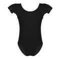 thumbnail image 4 of MSemis Girls Basic Ruffles Short Sleeve Tank Leotard Ballet Dance Bodysuit, 4 of 7