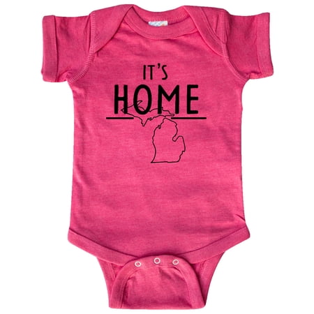 

Inktastic It s Home- State of Michigan Outline Gift Baby Boy or Baby Girl Bodysuit