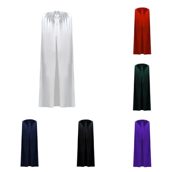 SAWOBUUN Unisex Cloak Cape Halloween Medieval Witch Vampire Wizard Knight Robe for Women Men