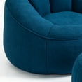 thumbnail image 6 of 37.4" Bean Bag Couch with Memory Foam for Adults,Microfiber Upholstered Lazy Sofa with Ottoman for Bedroom,Living Room,Study,Game,Blue, 6 of 8