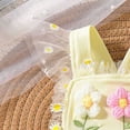 thumbnail image 4 of TOWED22 Baby Girl Clothes Newborn Romper Dress Infant Lace Ruffle Sleeveless Summer Outfits with Headband 0-12 Months Yellow,6-9 M, 4 of 8