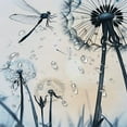 thumbnail image 5 of Chilfamy Dandelion Dragonfly Printed Shower Curtain 100% Polyester Fiber Home Bathroom Decoration with Hooks 69x72, 5 of 7