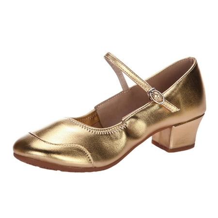 

Youmylove Women Solid Color Buckle Full Sole Rubber Low Heel Thick Heel Dance Shoes Sandals Summer Comfy Beach Outdoor Walking Footwear