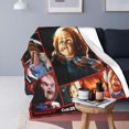 thumbnail image 2 of Película de terror niño de juego personaje Chucky manta polar Otoño/Invierno manta ligera para el hogar colcha al aire libre, 2 of 5