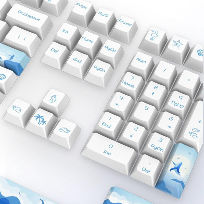 Dolphin Keycaps PBT Dye Sub for MX Switches Cherry Profile Mechanical Keyboard 108 Keys Fits 6 61 64 84 87 96 98 104 10