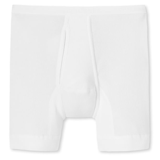SCHIESSER Braguitas para hombre con abertura, largas - Original Classics, doble ribete, algo Blanco XL (X-Large)