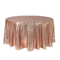 Your Chair Covers - 120 Inch Round Glitz Sequin Tablecloth Blush
