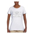 thumbnail image 2 of Wild Bobby, Best Paw Cat Mom, Pop Culture, Women Graphic Tee, White, Medium, 2 of 3