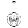 thumbnail image 3 of CWI Lighting Abia 5 Light Up Contemporary Metal Chandelier in Chrome, 3 of 5