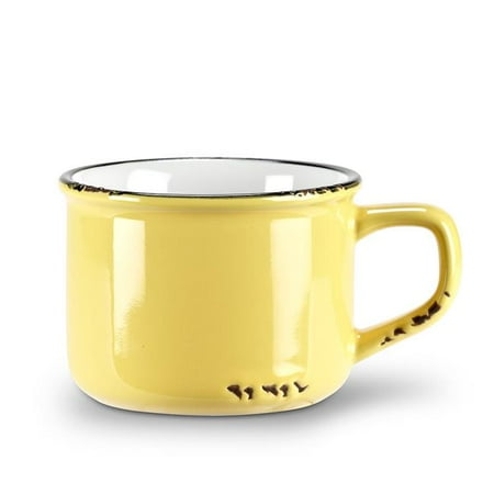 

2.5 in. Enamel Look Cappuccino Mug Yellow