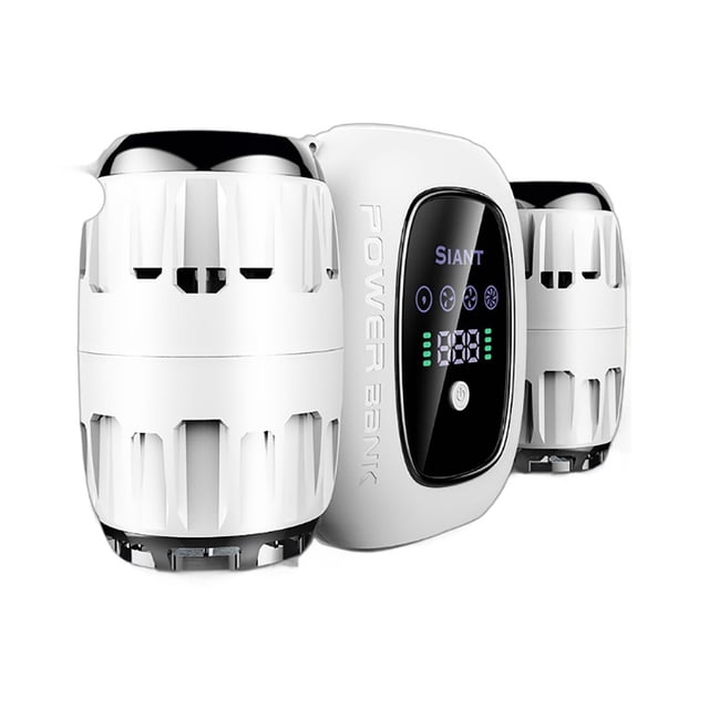 Ventilador de doble turbo de alta velocidad con pantalla Gua para colgar en la cintura, artefacto de refrigeración y refrigeración, ventilador de banco de energía con engranaje ajustable Akmoler