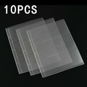 10 Pcs Banknotes Album Page Paper Money Currency Collection Binder Sleeves