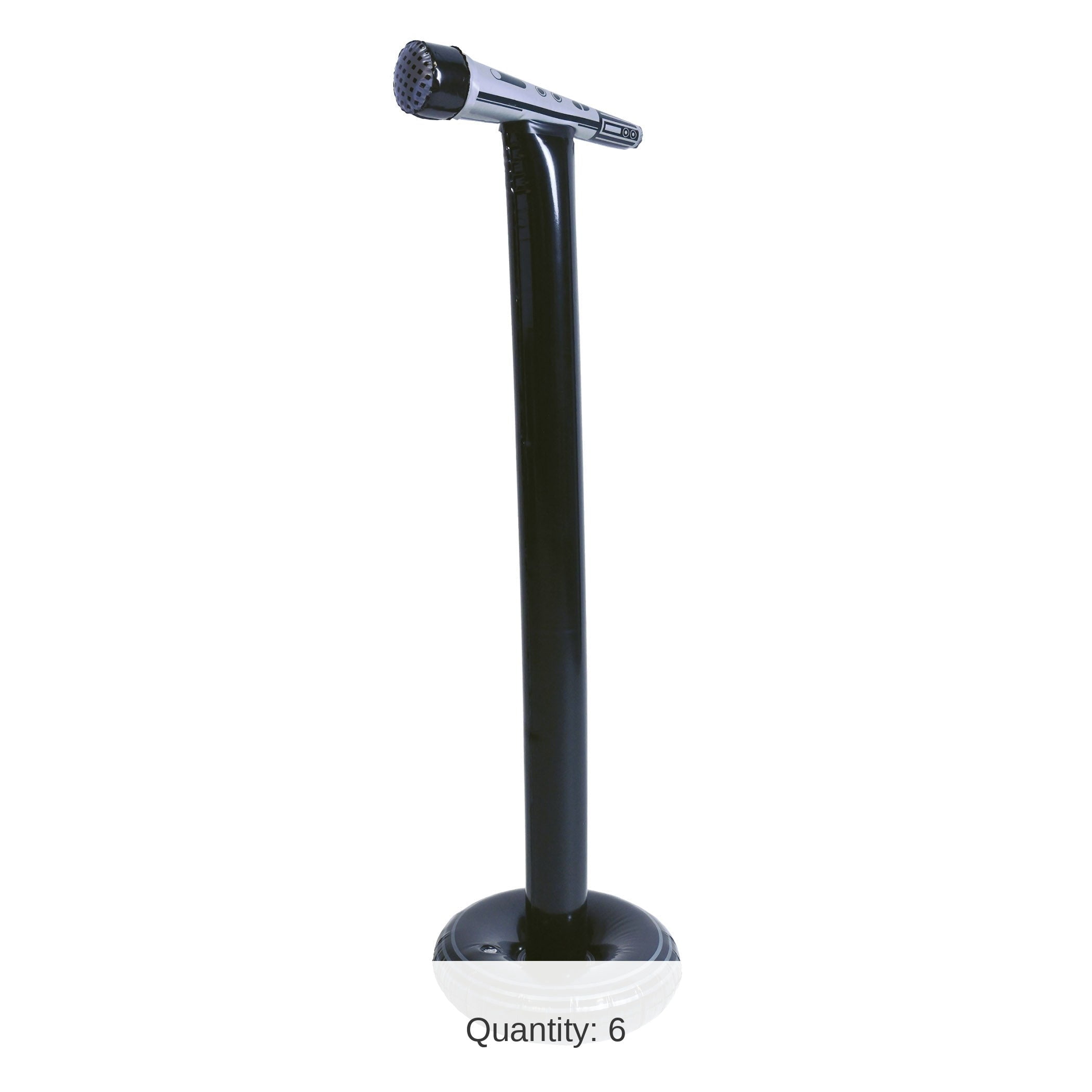 6 Pack Bulk Inflatable Microphone Stand 3 ft 11 inch Music Prop