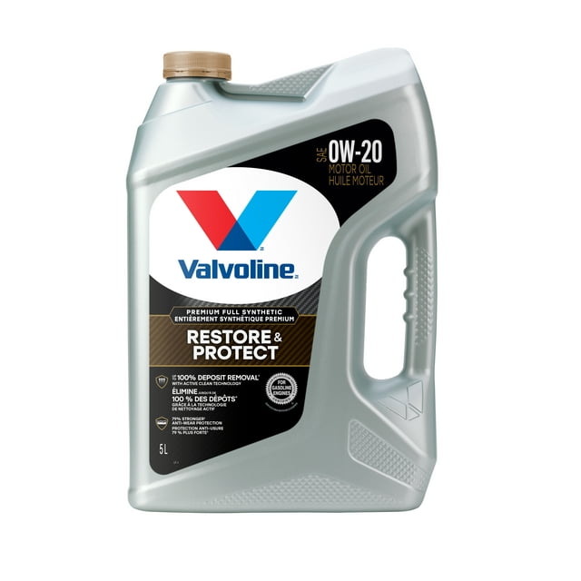 Valvoline Restore & Protect Premium Full Synthetic 0W20 Motor Oil, 5L