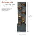 thumbnail image 6 of Alpine Corporation 6-Tier Bowl Old Fashion Gray Fountain w/ Warm White LED, 6 of 11