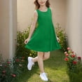 thumbnail image 5 of Wdgfv Girls School Uniform V-Neck Jumper Dress Pleated Pull-on Scooter Skirt Stretchy Cotton Flared Overall Dress, 5 of 7