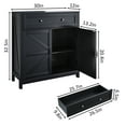 thumbnail image 2 of Dining Room Sideboard Cabinet With Adjustable Shelf And Drawer, Black Style Accent Drawer In, 2 of 4