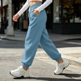 thumbnail image 5 of Women Solid Jogger Sweatpants Sevevn Elastic Drawstring High Waist Relaxed Fit Trousers With Side Pockets, Varied Solid Color Choices For Gym Training Home Lounging And Everyday Casual Outfits, 5 of 7