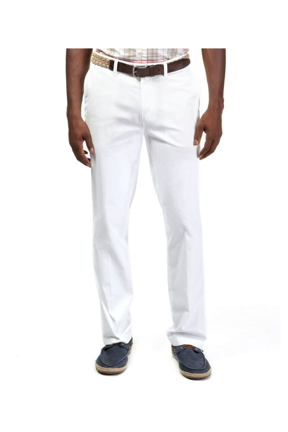 Mens Beacon Casual Trouser Pants, White, 34W x 30L