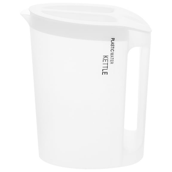 Raindrops Large Capacity Water Infuser Pitcher with Lid for Home Use Safe Plastic White 4.5L