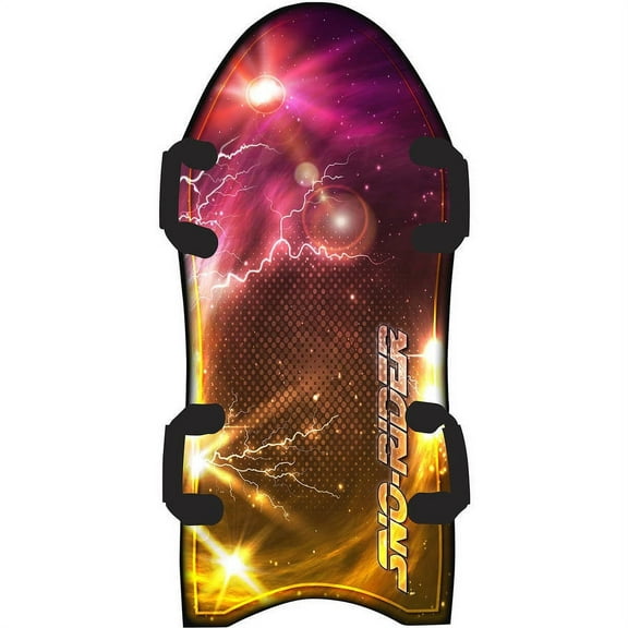 Emsco Group 41 Inch Two-Rider Foam Sled with Colorful Graphics, Easy-Grip Handles, and Blue Finish