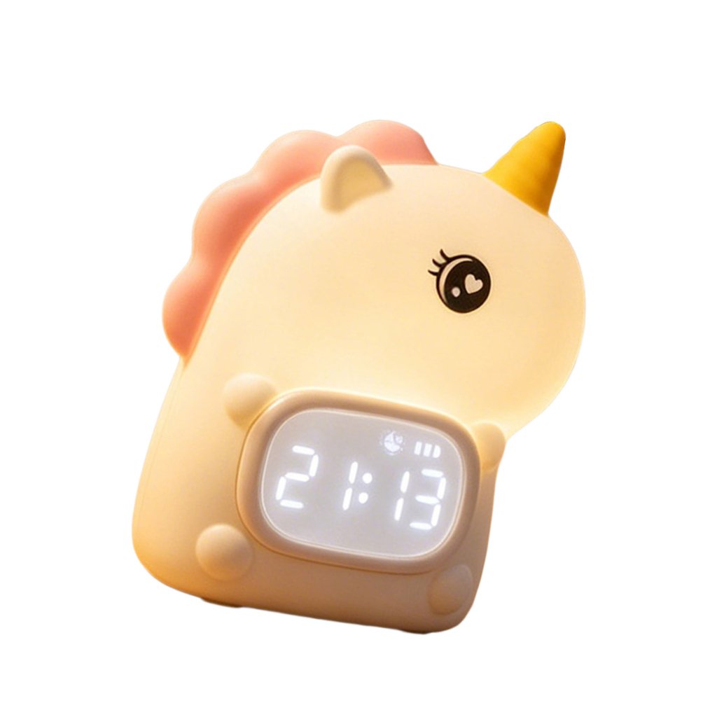 lanema Creative Silicone Nightlight Alarm Clock Touch Activated For Baby Room And Travel