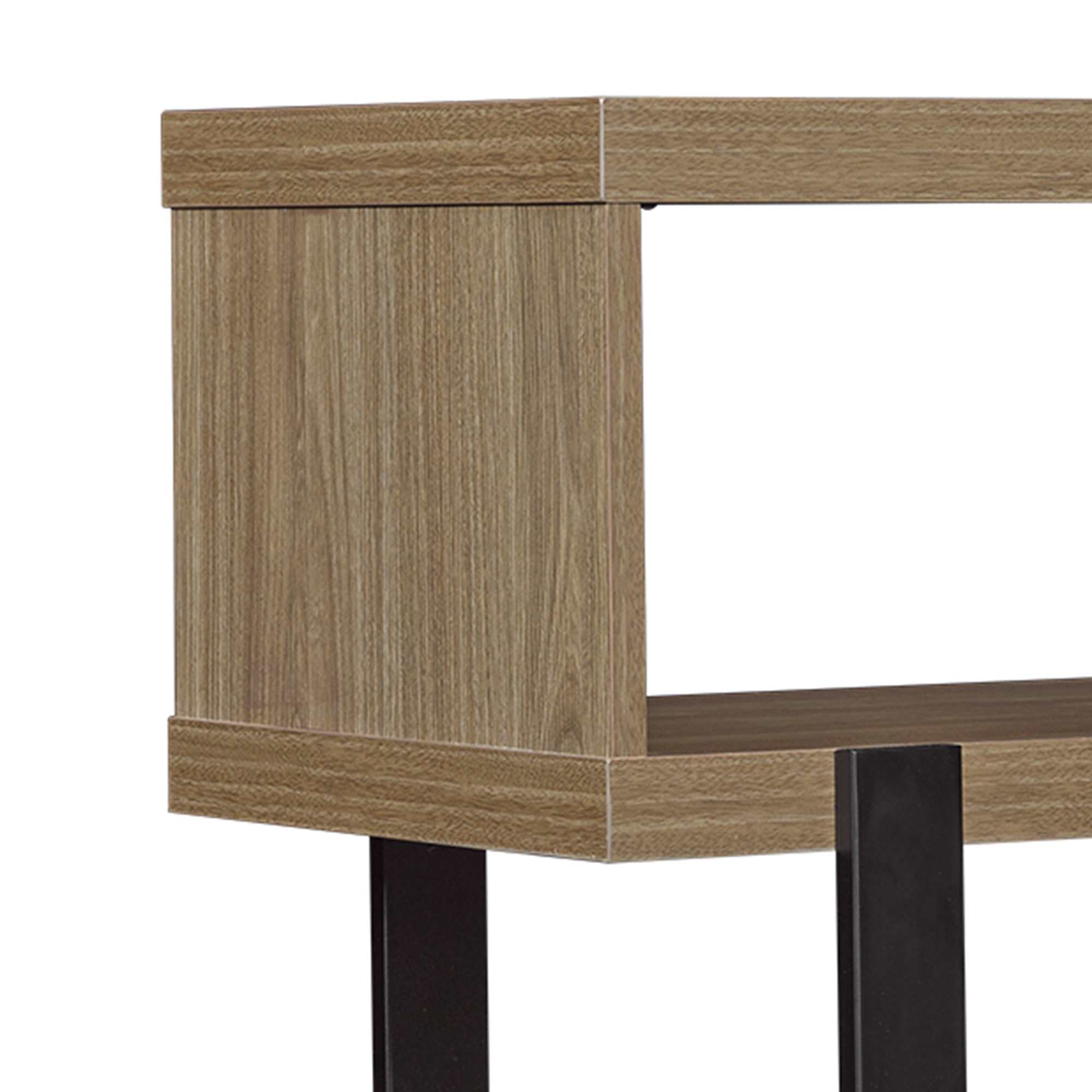 *DNP*Springtown TV Stand for TVs up to 55 inches Screen Size with S-Shape Open Shelves in Oyster Walnut - image 4 of 6