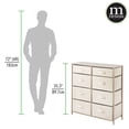 thumbnail image 5 of mDesign Tall Storage Dresser Furniture with 8 Slim Fabric Drawers, Cream/Gold, 5 of 7
