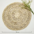 thumbnail image 6 of Prettyui Natural Handmade Corn Straw Woven Dining Table Mats Non-Slip Heat Insulation Pads Round Table Pad Pot Holder Kitchen Table Placemat Cup Mat Accessories, 6 of 6