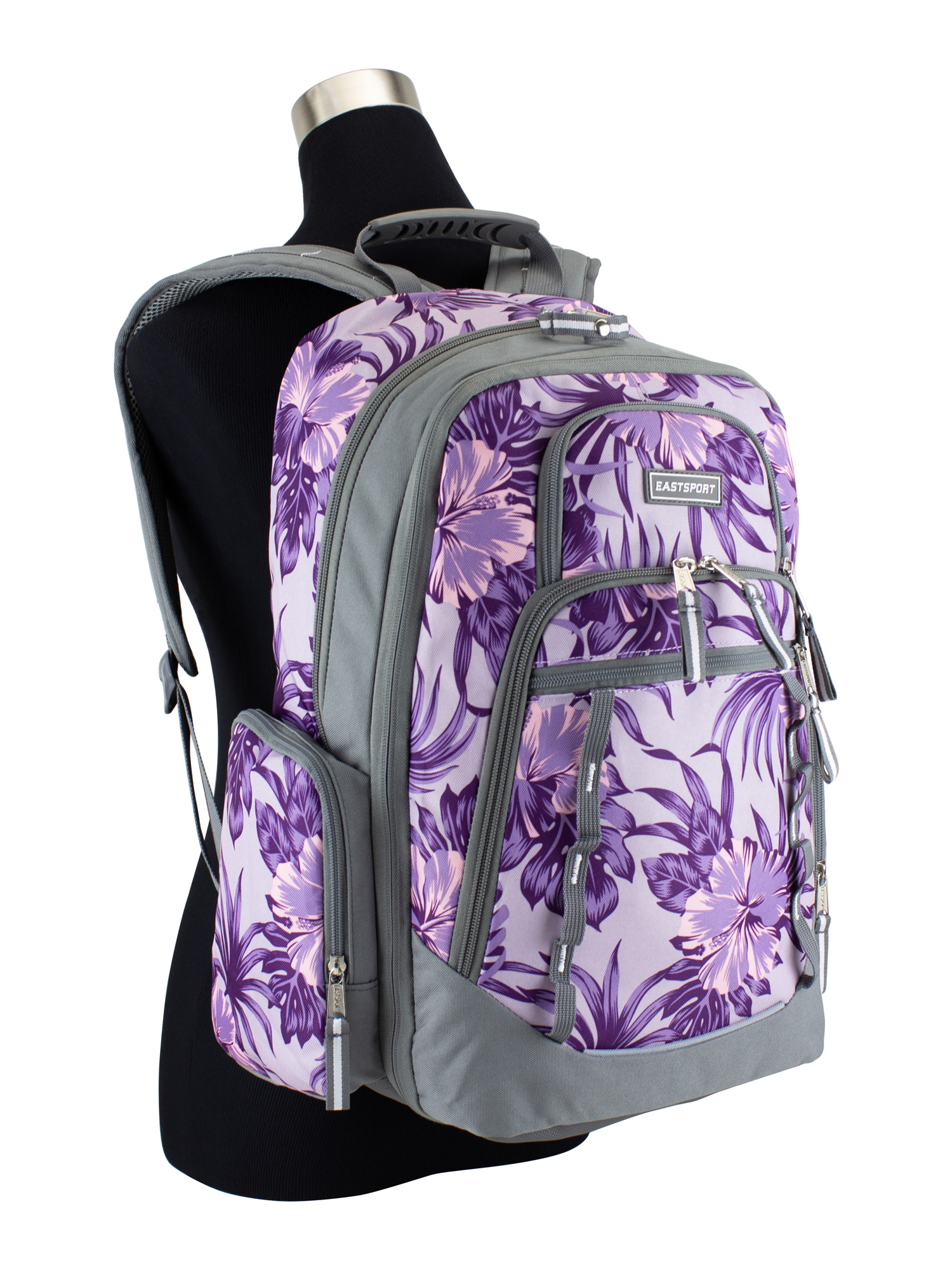 Eastsport Diamond Expandable Recycled Backpack, Hibiscus Edge photo 3