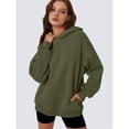 thumbnail image 4 of Sudaderas con Capucha de Gran Tamaño para Mujer, Sudaderas Cómodas, Conjuntos de Moda de Otoño, Blusas Casuales, Ropa de . Verde L, 4 of 6