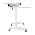 thumbnail image 4 of Height Adjustable Computer Desk Sit Stand Workstation Mobile Standing Desk+Wheel, 4 of 12
